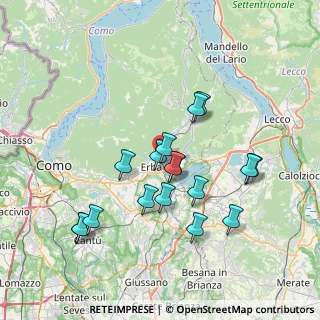 Mappa Via Maestri Comacini, 22036 Erba CO, Italia (6.87647)