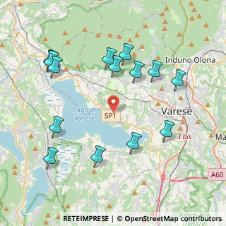 Mappa Calcinate del Pesce, 21100 Varese VA, Italia (4.39357)