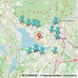Mappa Calcinate del Pesce, 21100 Varese VA, Italia (3.69615)