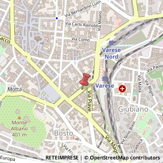 Mappa Via delle Medaglie D'Oro, 22, 21100 Varese, Varese (Lombardia)