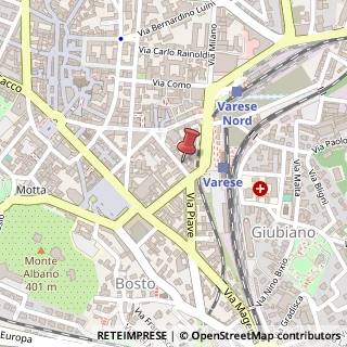 Mappa Via Felice Orrigoni, 15, 21100 Varese, Varese (Lombardia)