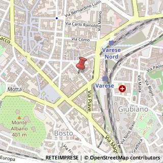 Mappa Via Felice Orrigoni, 4, 21100 Varese, Varese (Lombardia)
