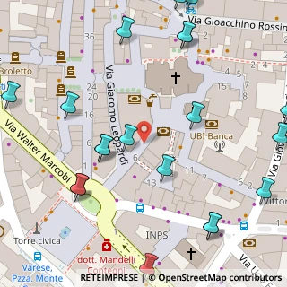 Mappa Via Leopardi, 21100 Varese VA, Italia (0.0905)