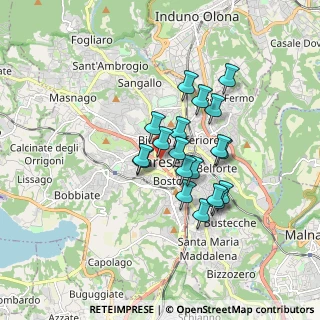 Mappa Corso Aldo Moro, 21100 Varese VA, Italia (1.30737)
