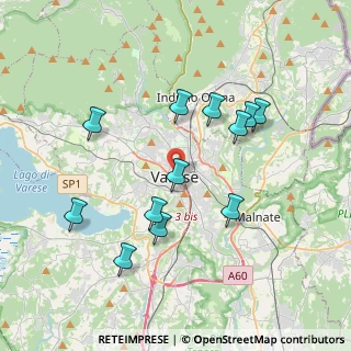 Mappa Via Leopardi, 21100 Varese VA, Italia (3.63583)