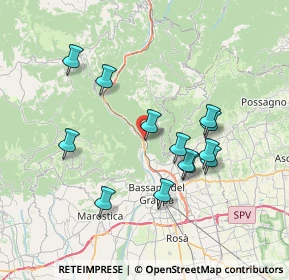 Mappa Via Cesare Battisti, 36020 Solagna VI, Italia (6.70077)