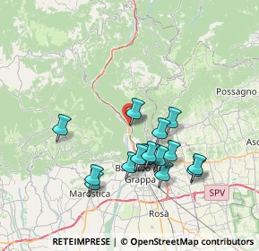 Mappa Via Cesare Battisti, 36020 Solagna VI, Italia (6.74188)