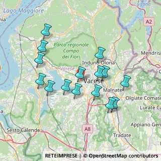 Mappa Via Valle Luna, 21100 Varese VA, Italia (6.93)