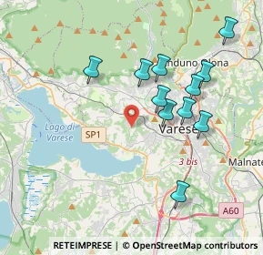 Mappa Via Valle Luna, 21100 Varese VA, Italia (3.63273)