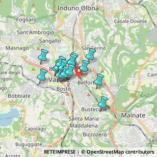 Mappa Via Monte Santo, 21100 Varese VA, Italia (1.15063)