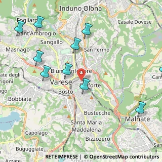 Mappa Via Monte Santo, 21100 Varese VA, Italia (2.73636)