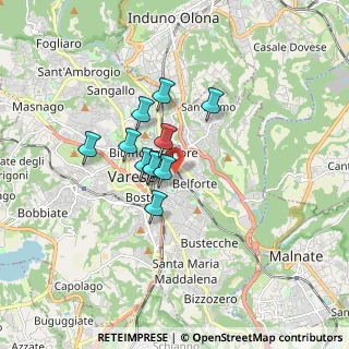 Mappa Via Monte Santo, 21100 Varese VA, Italia (1.15364)