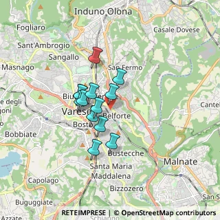 Mappa Via Tonale, 21100 Varese VA, Italia (1.18462)
