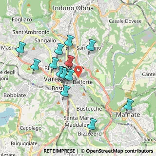 Mappa Via Tonale, 21100 Varese VA, Italia (1.73429)