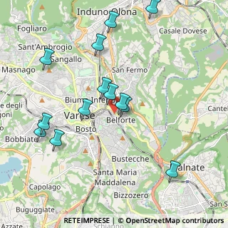 Mappa Via Cherso, 21100 Varese VA, Italia (2.06769)