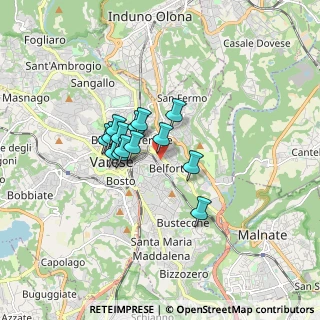 Mappa Via Tonale, 21100 Varese VA, Italia (1.12786)