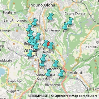 Mappa Via Quarnero, 21100 Varese VA, Italia (1.773)