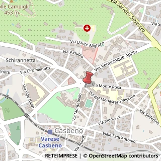 Mappa Via del Monastero Vecchio,  45, 21100 Varese, Varese (Lombardia)