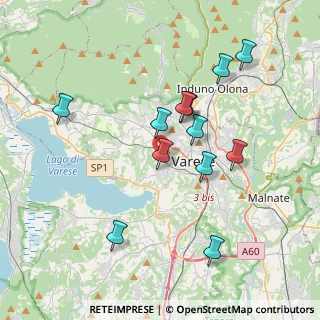 Mappa Via Ciro Menotti, 21100 Varese VA, Italia (3.5975)