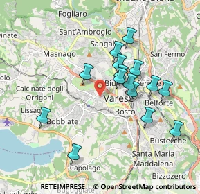 Mappa Viale Monte Rosa, 21100 Varese VA, Italia (1.69467)