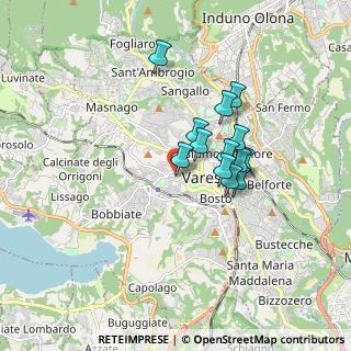 Mappa Viale Monte Rosa, 21100 Varese VA, Italia (1.28615)