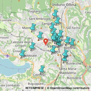 Mappa Viale Monte Rosa, 21100 Varese VA, Italia (1.6075)