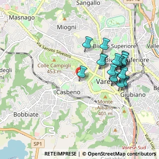 Mappa Viale Monte Rosa, 21100 Varese VA, Italia (0.9265)