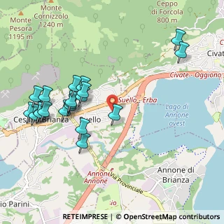 Mappa Via Donatori di Sangue, 23867 Suello LC, Italia (1.0925)