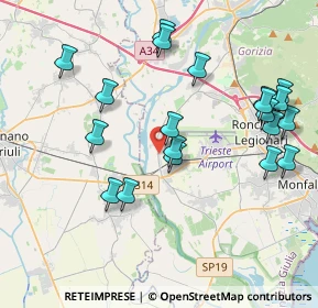 Mappa Via XXV Aprile, 34070 Turriaco GO, Italia (4.2505)