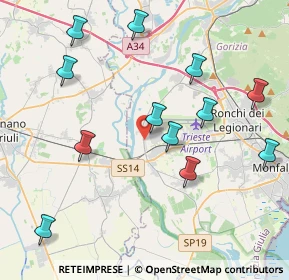 Mappa Via XXV Aprile, 34070 Turriaco GO, Italia (4.41333)