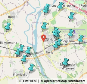 Mappa Via XXV Aprile, 34070 Turriaco GO, Italia (2.245)