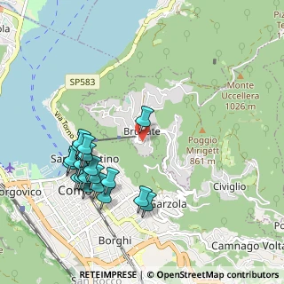 Mappa Via Alessandro Volta, 22034 Brunate CO, Italia (1.059)