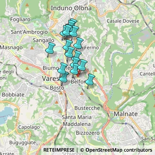 Mappa Via Podgora, 21100 Varese VA, Italia (1.38412)