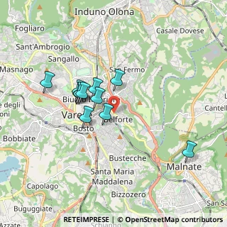 Mappa Via Podgora, 21100 Varese VA, Italia (1.45545)