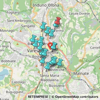 Mappa Via Podgora, 21100 Varese VA, Italia (1.30158)