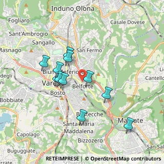 Mappa Via Monte Canin, 21100 Varese VA, Italia (1.60636)