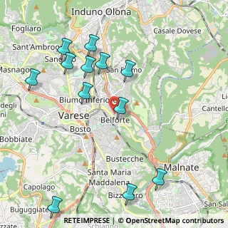 Mappa Via Monte Canin, 21100 Varese VA, Italia (2.3425)