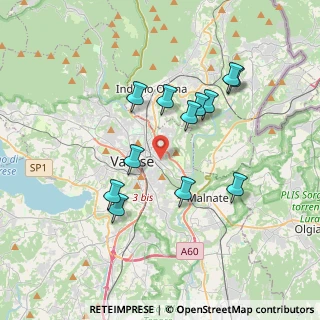 Mappa Via Monte Canin, 21100 Varese VA, Italia (3.345)