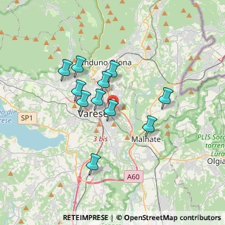 Mappa Via Monte Canin, 21100 Varese VA, Italia (2.89)