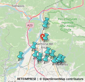 Mappa Via Canciole, 33013 Gemona del Friuli UD, Italia (7.44133)