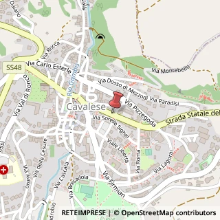 Mappa Via Fratelli Bronzetti, 9, 38033 Cavalese, Trento (Trentino-Alto Adige)