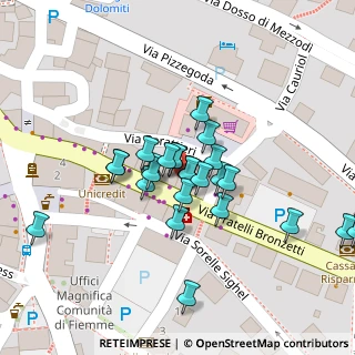 Mappa Via Fratelli Bronzetti, 38033 Cavalese TN, Italia (0.01923)