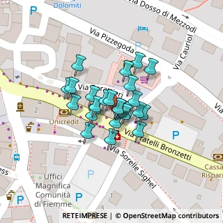 Mappa Piazza Italia, 38033 Cavalese TN, Italia (0.03308)