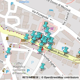 Mappa Via Sighel, 38033 Cavalese TN, Italia (0.02)