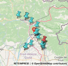 Mappa Via Venzone, 33013 Gemona del Friuli UD, Italia (11.72667)