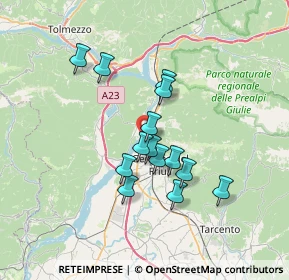 Mappa Via Venzone, 33013 Gemona del Friuli UD, Italia (5.58143)