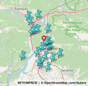 Mappa Via Venzone, 33013 Gemona del Friuli UD, Italia (5.993)