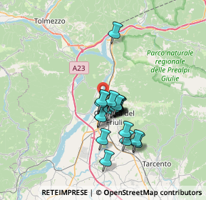 Mappa Via Venzone, 33013 Gemona del Friuli UD, Italia (4.9405)