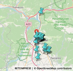 Mappa Via delle Roste, 33013 Gemona del Friuli UD, Italia (4.9585)