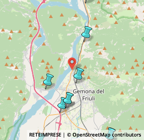 Mappa Via delle Roste, 33013 Gemona del Friuli UD, Italia (5.84636)